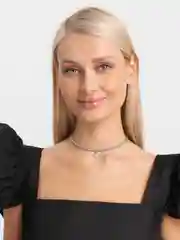 Чокер из гематита с подвеской перламутровая звезда