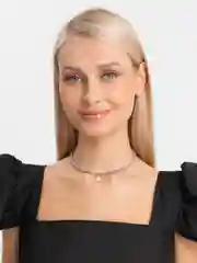 Конфетный чокер из гематита с подвеской морская звезда