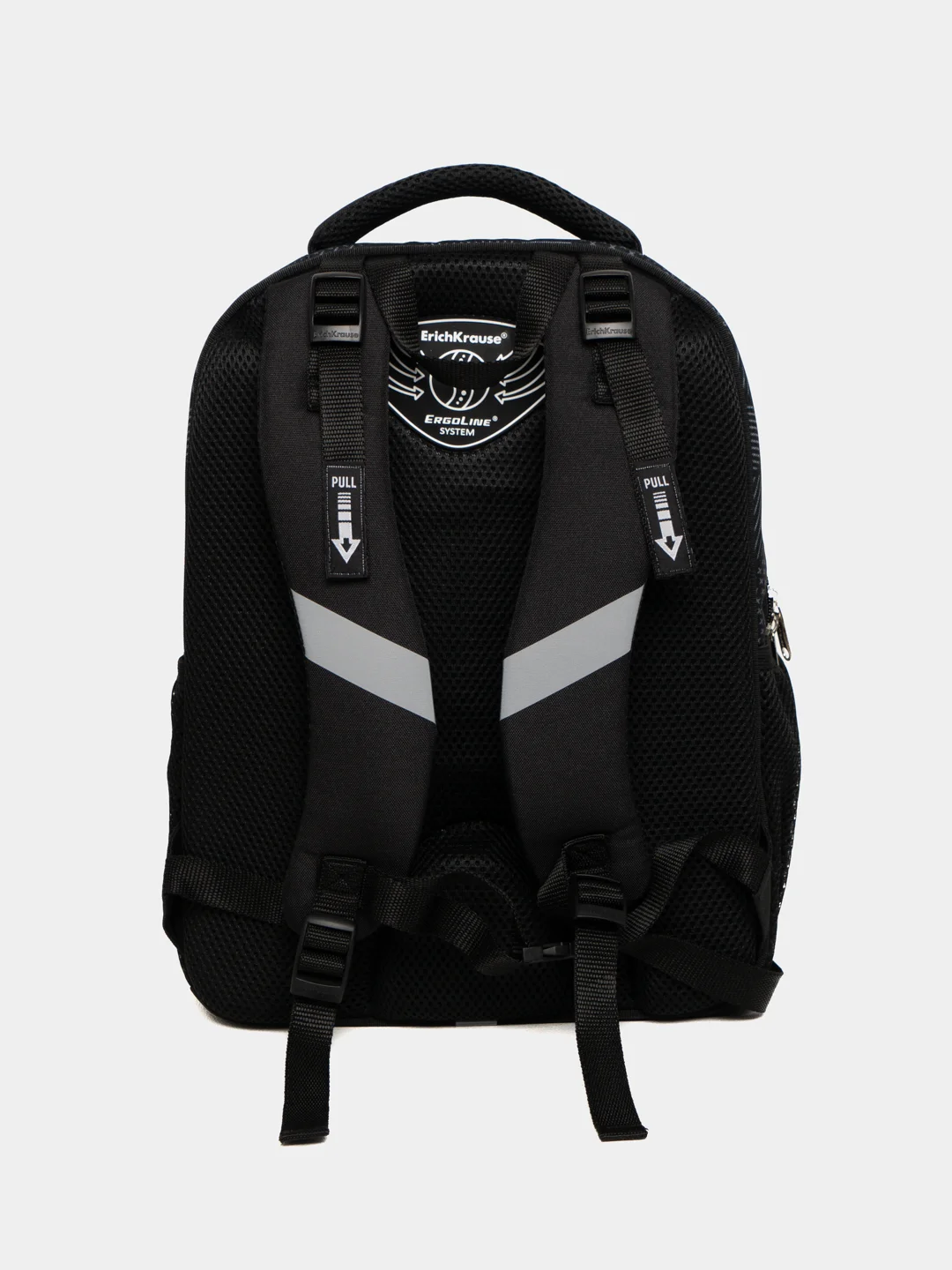 Черный рюкзак школьный ErichKrause ErgoLine 15L Sport DNA с мешком и пеналом 59874/1