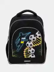 Черный рюкзак школьный ErichKrause ErgoLine 15L Sport DNA с мешком и пеналом 59874/1