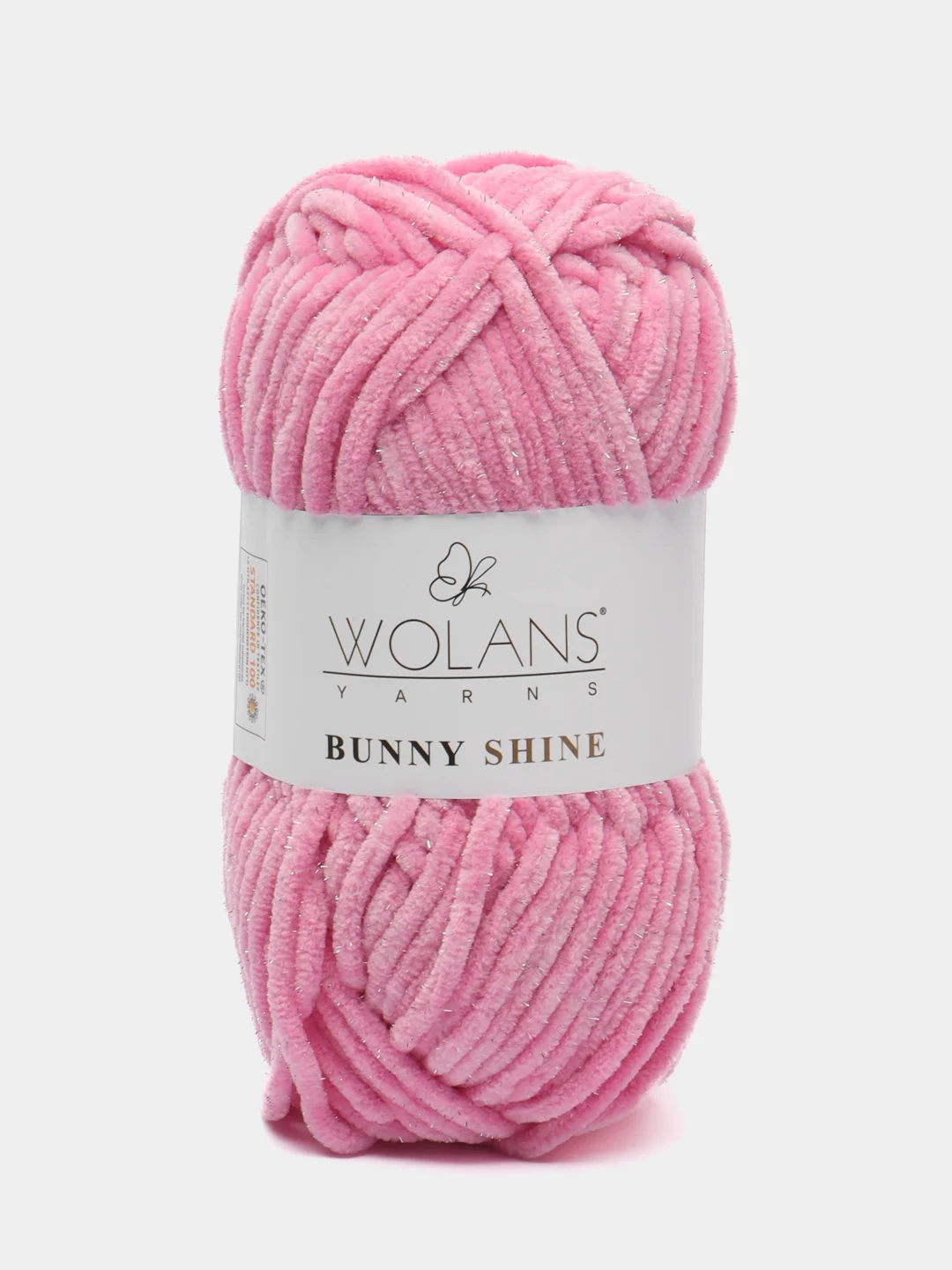 Пряжа плюшевая Wolans Bunny Shine Mix № 18