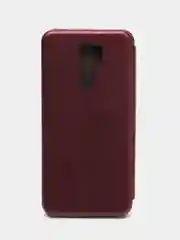 Бордовый чехол-книжка для Xiaomi Redmi 9