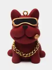 Фигурка бульдога в авто (красный)