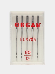 Иглы для распошивальных  машин "ORGAN" ELx705 №80 5 шт. в пенале