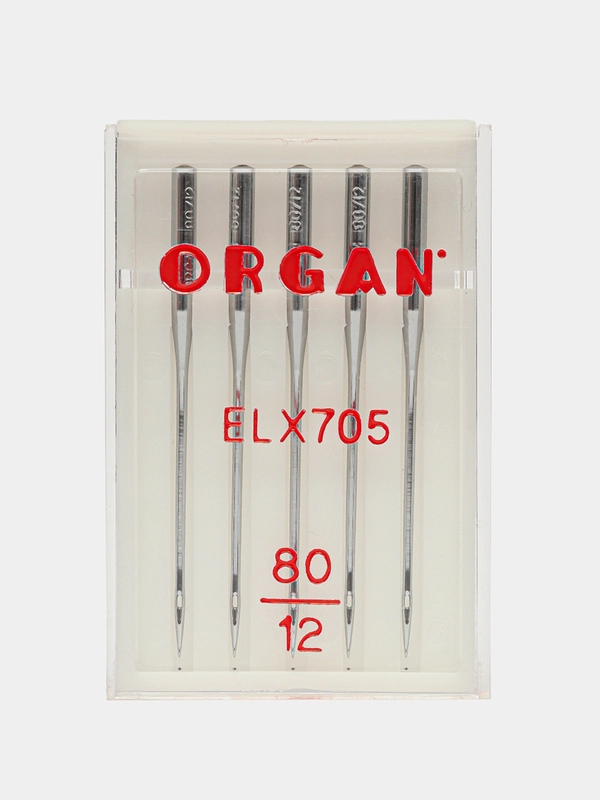 Иглы для распошивальных  машин "ORGAN" ELx705 №80 5 шт. в пенале
