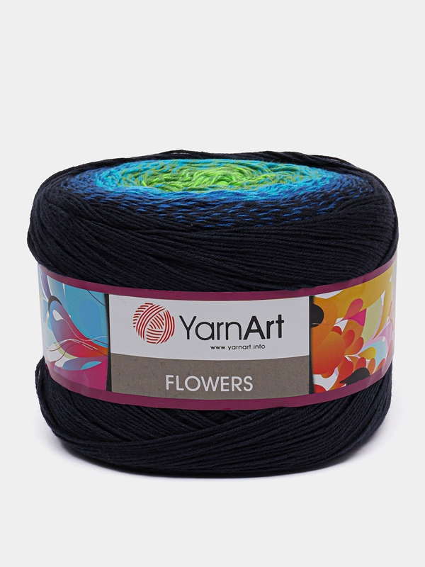 Пряжа YarnArt Flowers 55% хлопок 45% полиакрила 250г 1000 м, 1 моток цвет 300