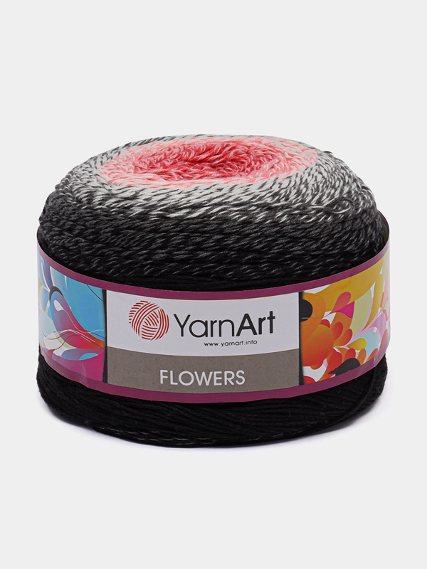 Пряжа YarnArt Flowers 55% хлопок 45% полиакрила 250г 1000 м, 1 моток цвет 260