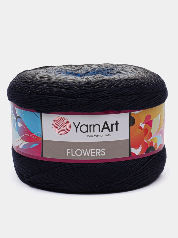 Пряжа YarnArt Flowers 55% хлопок 45% полиакрила 250г 1000 м, 1 моток цвет 275