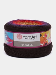 Пряжа YarnArt Flowers 55% хлопок 45% полиакрила 250г 1000 м, 1 моток цвет  265