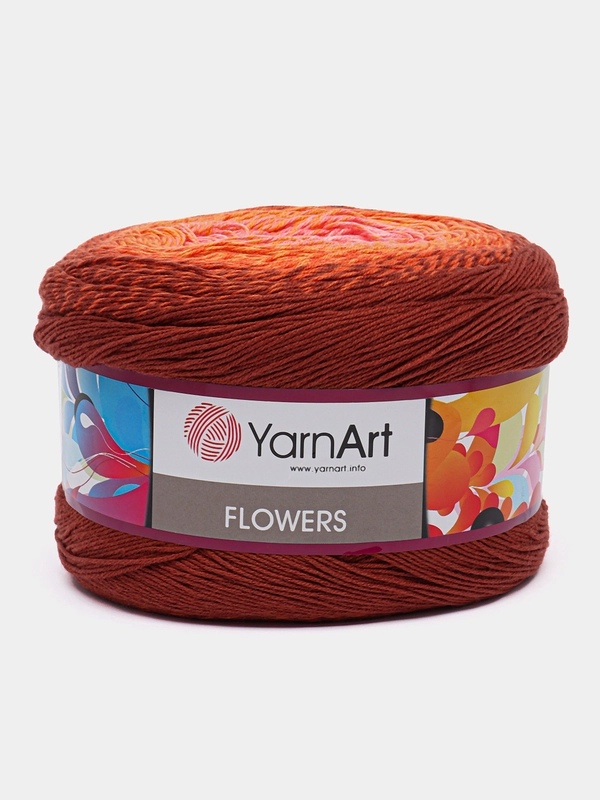 Пряжа YarnArt Flowers 55% хлопок 45% полиакрила 250г 1000 м, 1 моток цвет 298