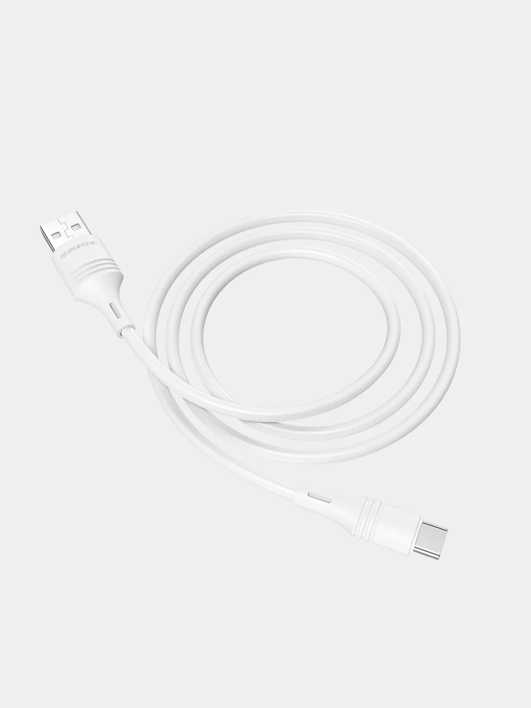 Белый кабель(провод) быстрой зарядки для андроид, телефона,BOROFONE BX43, USB-Type-C, 1 м