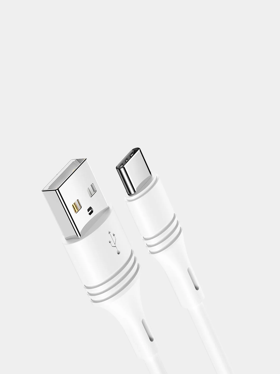 Белый кабель(провод) быстрой зарядки для андроид, телефона,BOROFONE BX43, USB-Type-C, 1 м