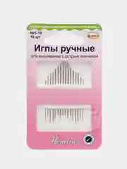 Иглы ручные для вышивания, Hemline, с острым кончиком, №5-10, 16 шт