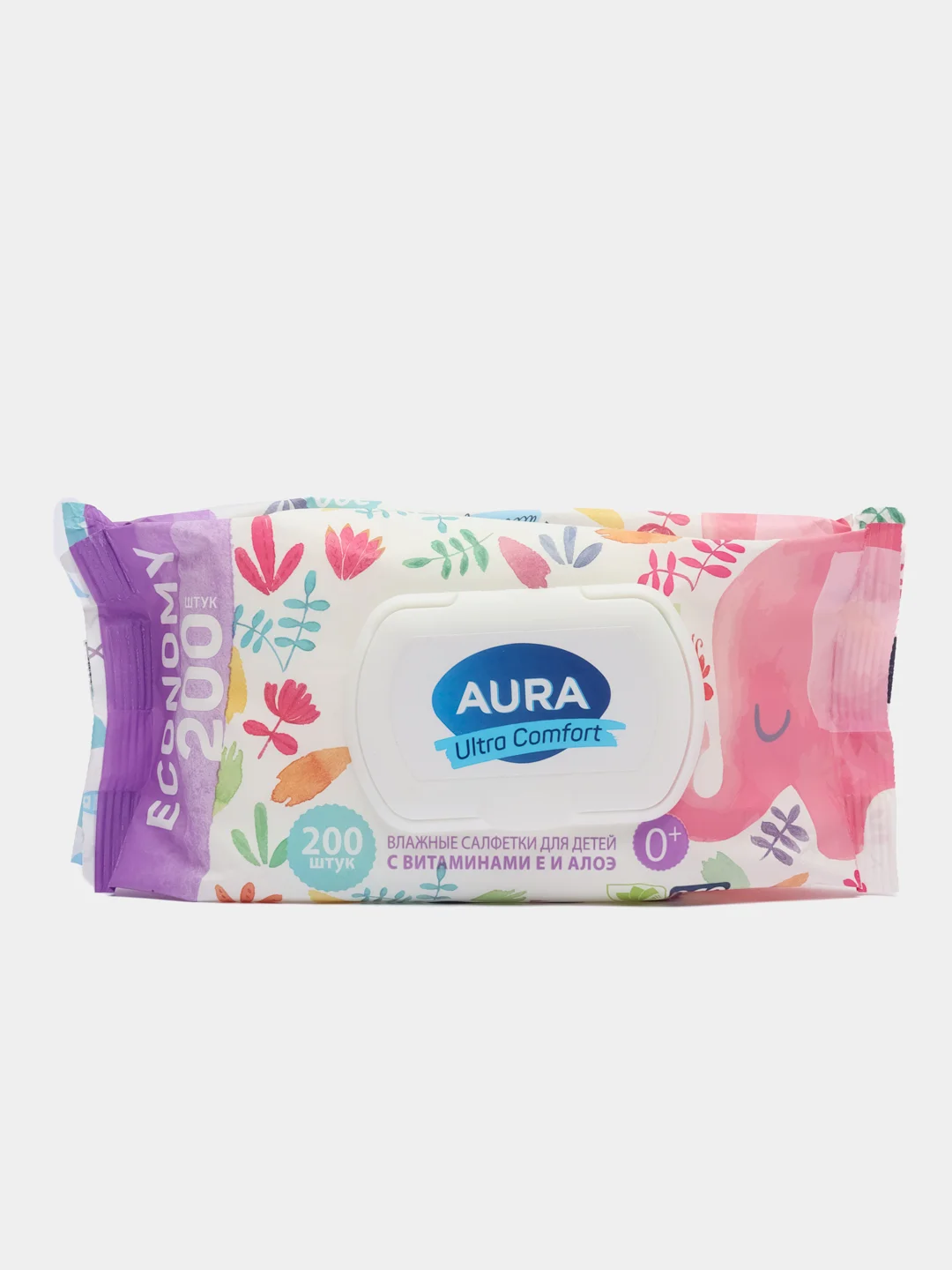 AURA "Ultra comfort" Влажные салфетки для детей, 200 шт