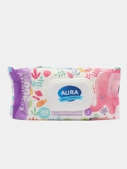 AURA "Ultra comfort" Влажные салфетки для детей, 200 шт