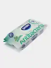 Салфетки влажные Smile Antibacterial С соком подорожника, 60 шт в упаковке