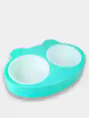 Миска для животных со съемными тарелочками зеленая