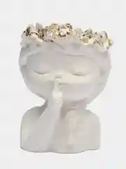 Золотой кашпо, ваза, фигурка девушка, статуэтка 10 см
