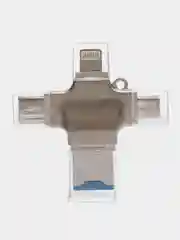 Переходник адаптер OTG 3.0 на Айфон iPhone, Lightning + MicroUSB + Type-C + MicroSD + USB