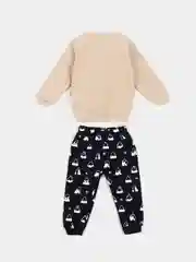 Бежевый флисовы костюм детский, двойка, на флисе