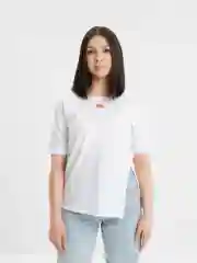 Футболка женская, удлиненная, с разрезом, белый цвет