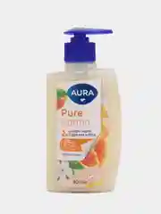 AURA Pure Cotton Крем-мыло 2в1 для рук и тела Хлопок и мёд 300мл