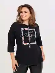 Угольный футболка женская с длинным рукавом, 100% хлопок, большие размеры