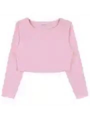 Розовый топ с длинным рукавом