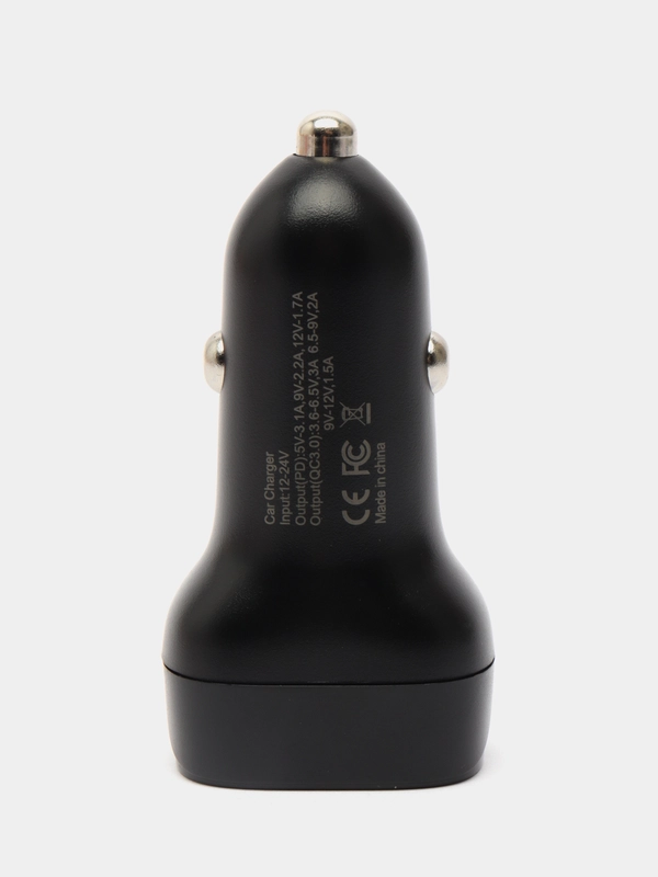Автомобильное зарядное устройство, USB+Type-C  PD 20W, QC3.0