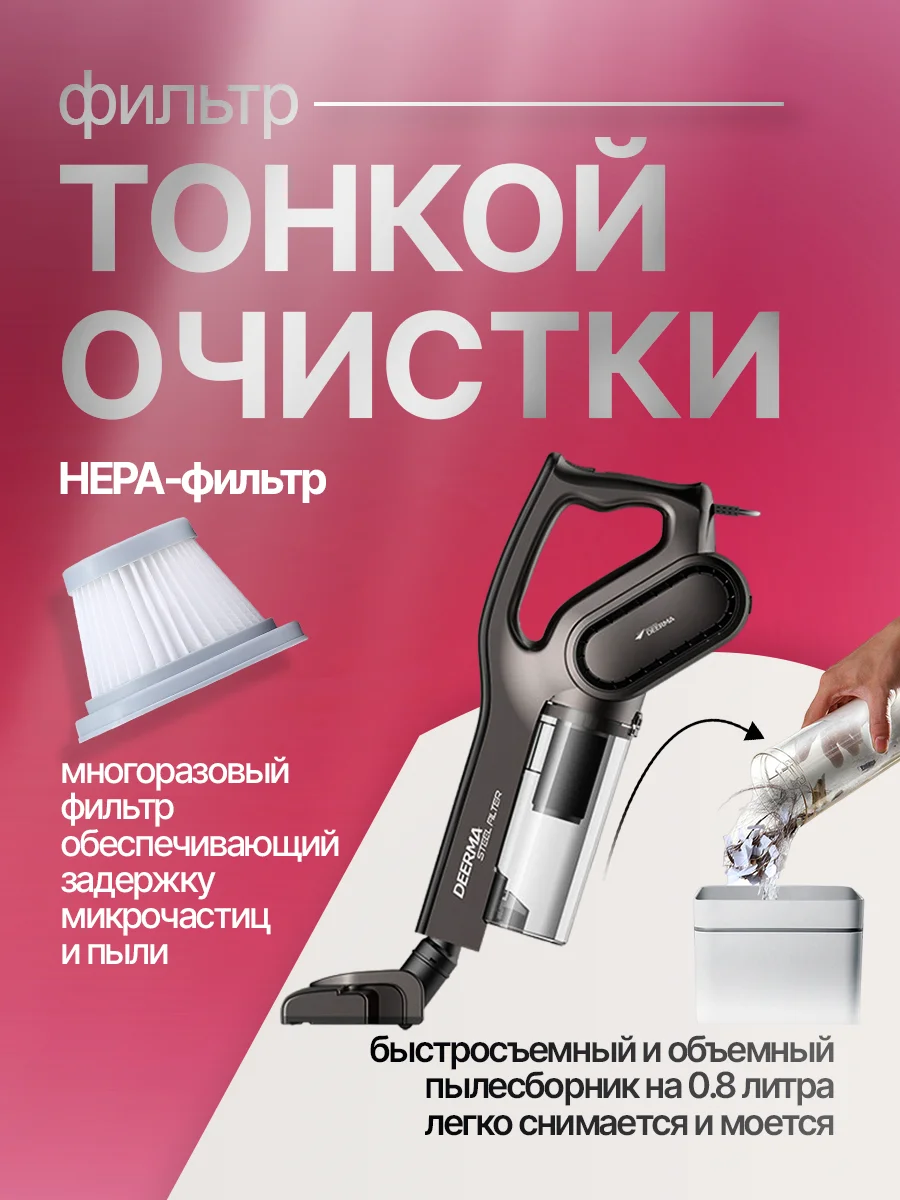 Ручной вертикальный пылесос Deerma DX700