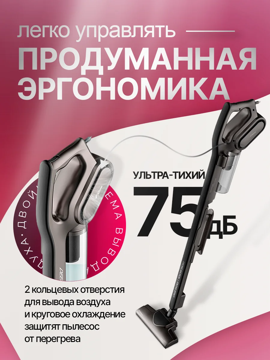 Ручной вертикальный пылесос Deerma DX700