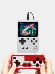 Белый игровая портативная мини приставка 400 игр в 1, 3", LCD, с джойстиком
