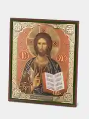 Икона освящённая Духовный Наставник "Господь Вседержитель" на МДФ 15х18