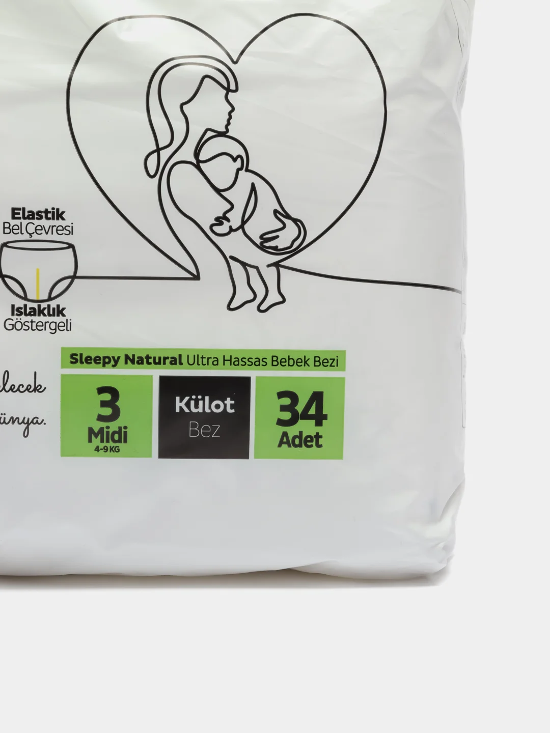Подгузники детские Sleepy Natural размер № 3, 4-9 кг, 34 штуки