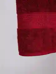 Бордовый полотенце махровое банное с вышивкой "Ольга"