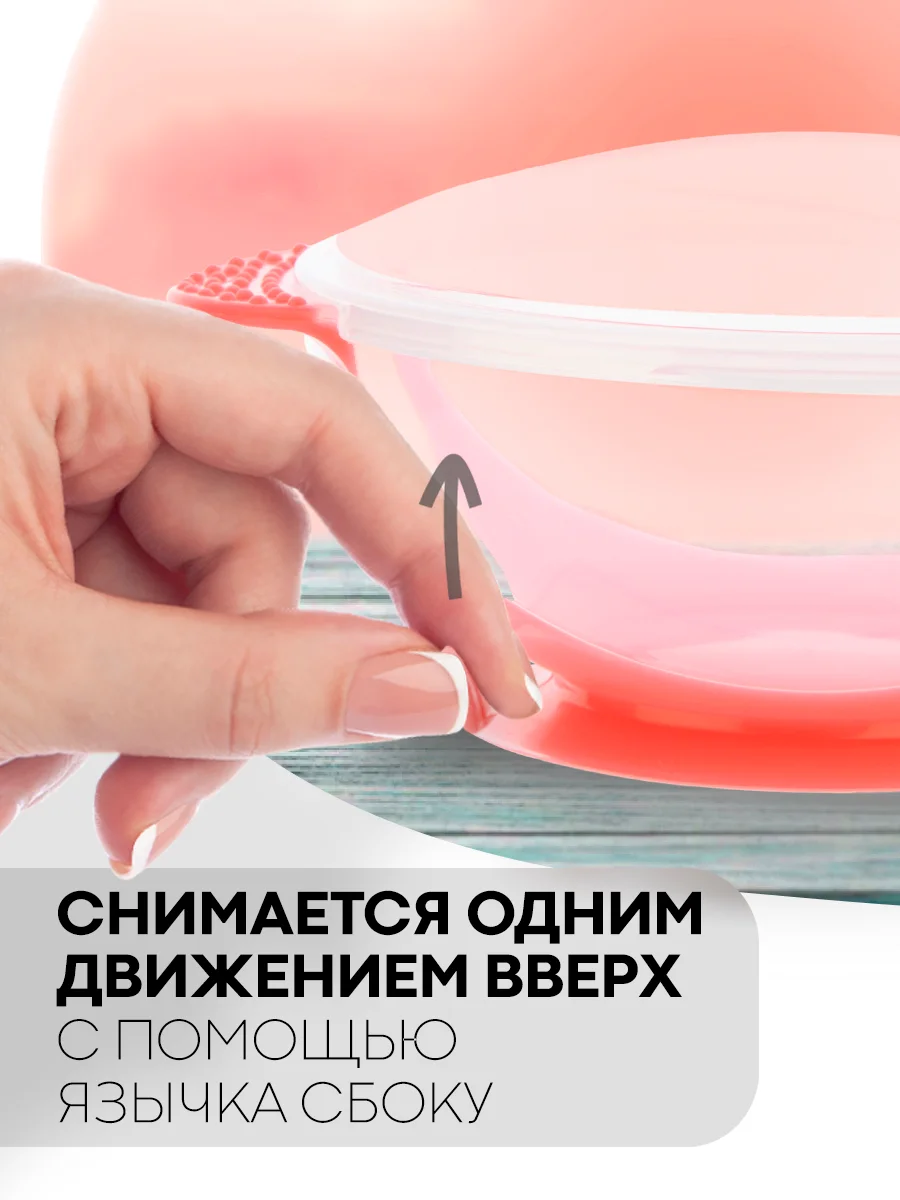 Желтый детская пластиковая тарелка КАРТОФАН безопасная на присоске с ложкой и крышкой для малышей