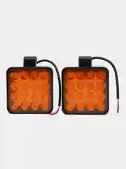 Желтый фсо вспышки фары противотуманные дополнительные 12V 48W 4 цвета 85*85*16 мм 1-2 штуки