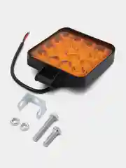 Желтый фсо вспышки фары противотуманные дополнительные 12V 48W 4 цвета 85*85*16 мм 1-2 штуки