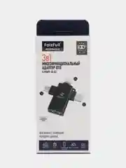 OTG переходник 3в1 USB Type-C MicroUSB Lightning