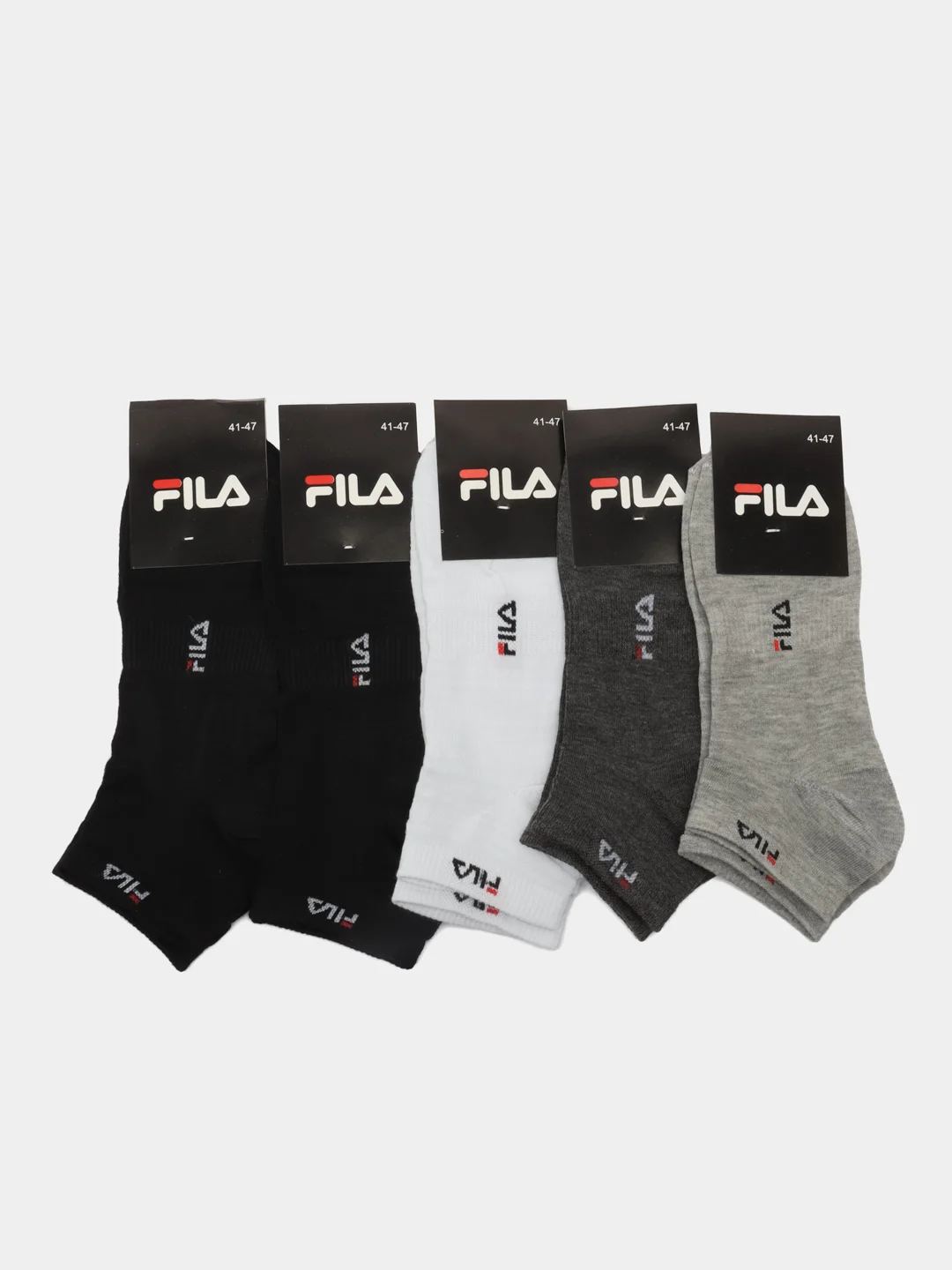 Разноцветный носки мужские короткие Fila 5 пар. Размер 41-47