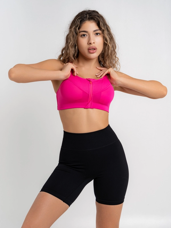 Топ спортивный, женский, на змейке, S-5XL, кроп-топ, бюстгальтер