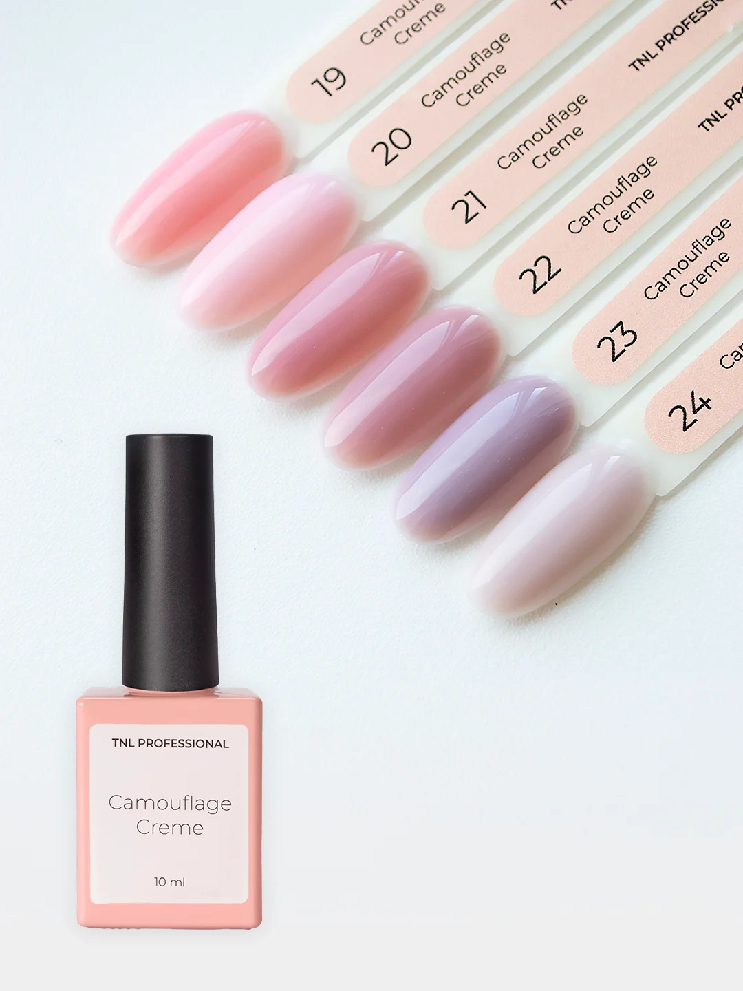 Набор гель-лаков нюд TNL Camouflage Creme, 6 шт