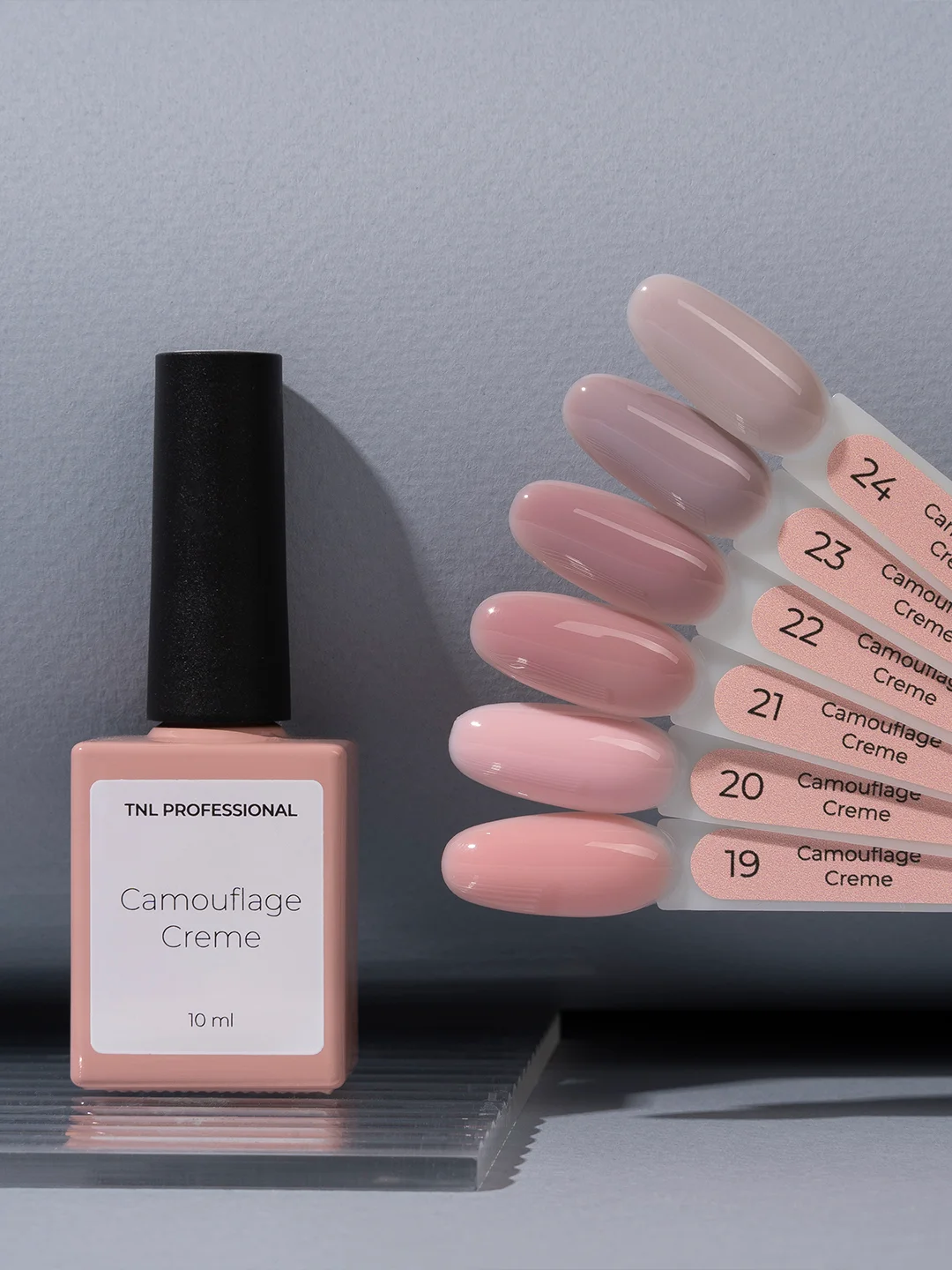 Набор гель-лаков нюд TNL Camouflage Creme, 6 шт