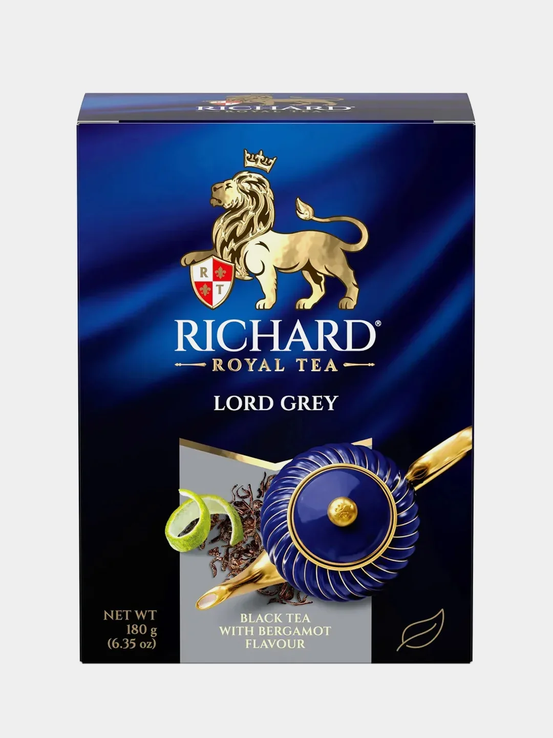 Чай листовой чай Richard "Lord Grey", крупнолистовой, цейлонский, рассыпной, заварочный, 180 г