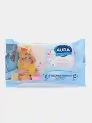 AURA "Ultra comfort" Влажные салфетки для детей, 15 шт