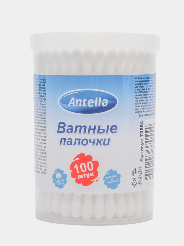 Antella Ватные палочки, 100 шт