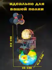 Лазурный 3d конструктор блочный космонавт, ночник светодиодный