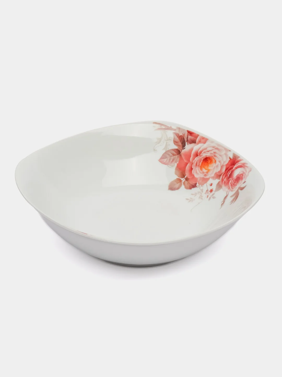 Салатник керам, квадр, 23 см, 1.2 л, Розы, Daniks, 17-023