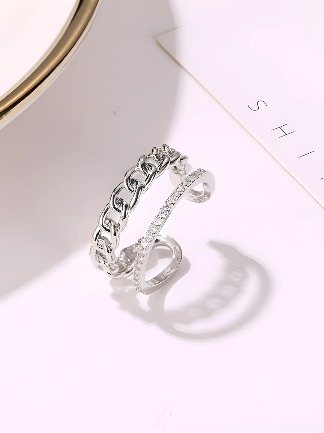 Серебряный кольцо женское, бижутерия