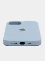 Голубой чехол Silicon Case на IPhone 11/12/13/14/15/Pro/Pro Max